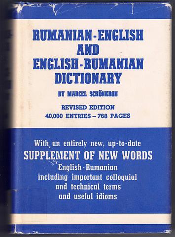 SCHONKRON, Marcel - Rumanian-English and English-Rumanian Dictionary with a supplement of new words English-Rumanian