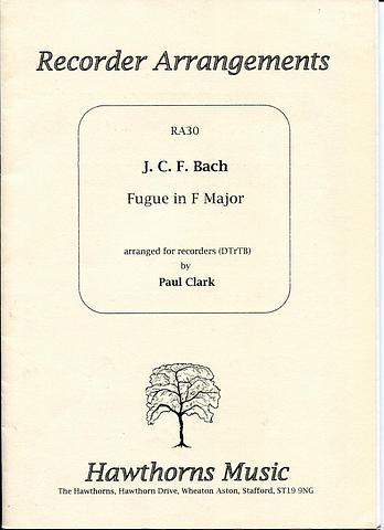 BACH, JCF - Fugue in F major - arranged for recorders by Paul Clark