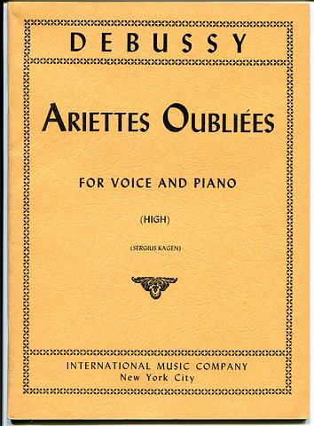 DEBUSSEY, Claude - Ariettes oubliees - High voice