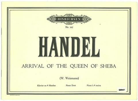 HANDEL - Arrival of the Queen of Sheba - piano duet arr. W Weismann