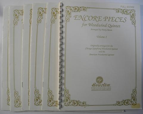 AARON, Henry (Arranged) - Encore pieces for woodwind quintet volume 2 [6 pcs]