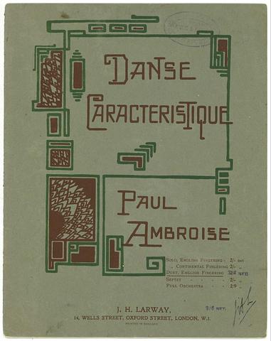 AMBROISE, Paul - Danse caracteristique - piano duet