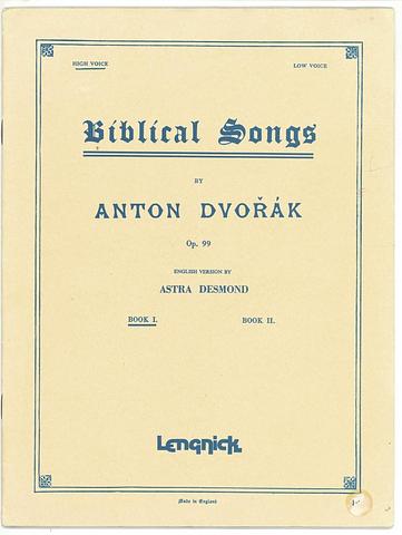 DVORAK, Anton - Biblical songs - Op 99 - high voice