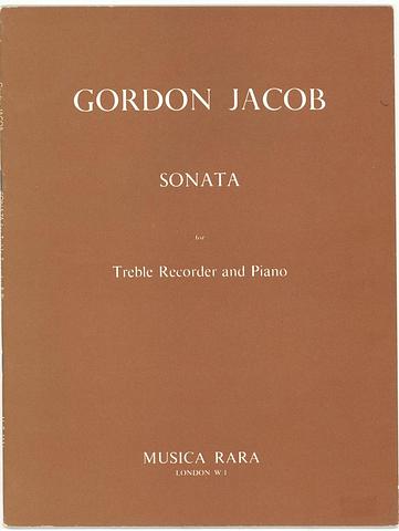JACOB, Gordon - Sonata for treble recorder and piano