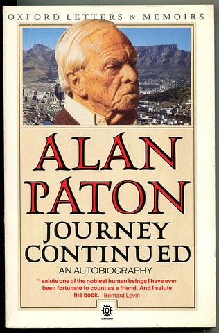 PATON, Alan - Journey continued - an autobiography