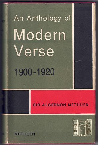 METHUEN, Sir Algernon - An Anthology of Modern Verse 1900-1920